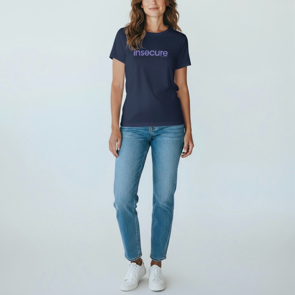 Insecure Graphic Tee from Hot Topic Black Purple Size Large